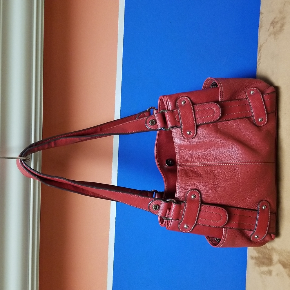 Tignanello Red Leather Purse
